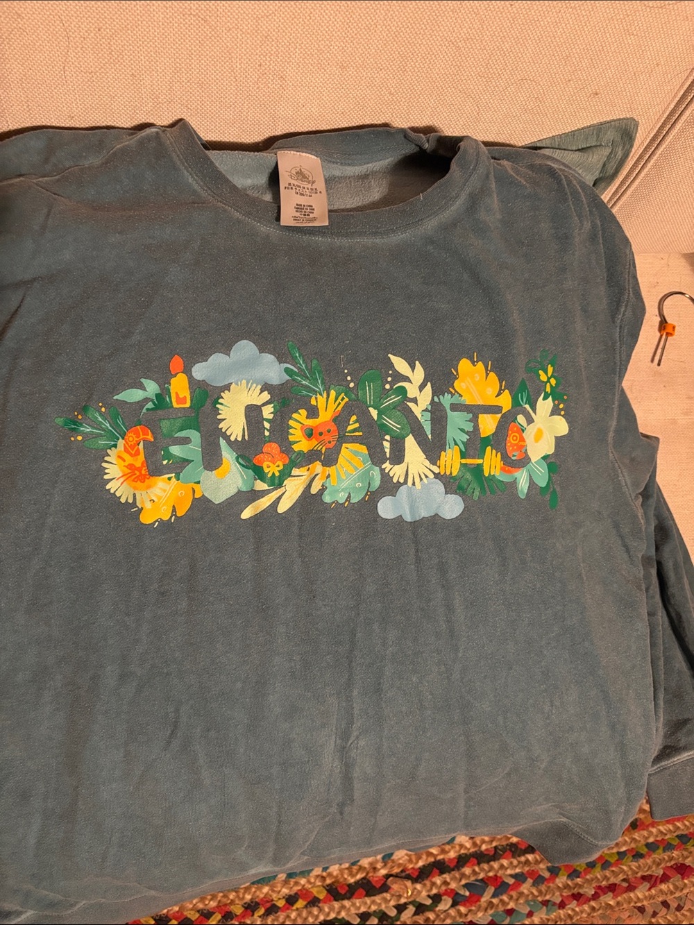 Women's XL Encanto Sweatshirt - Blue Floral